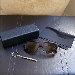 NEW Brown Unisex Amber Lens Sunglasses In Case
